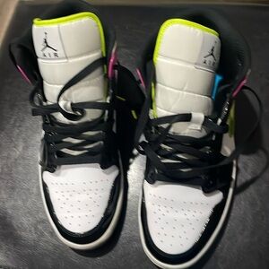 Men’s Jordan 1 White Pink Green